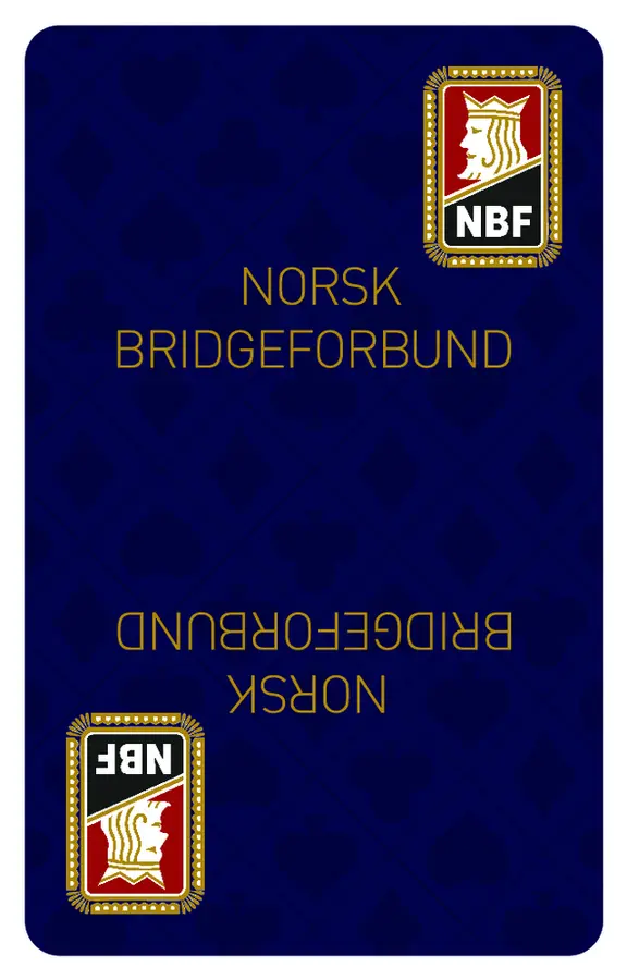 Kortstokk til kortspill | 1 stk. Norsk Bridgeforbund sine spillkort 