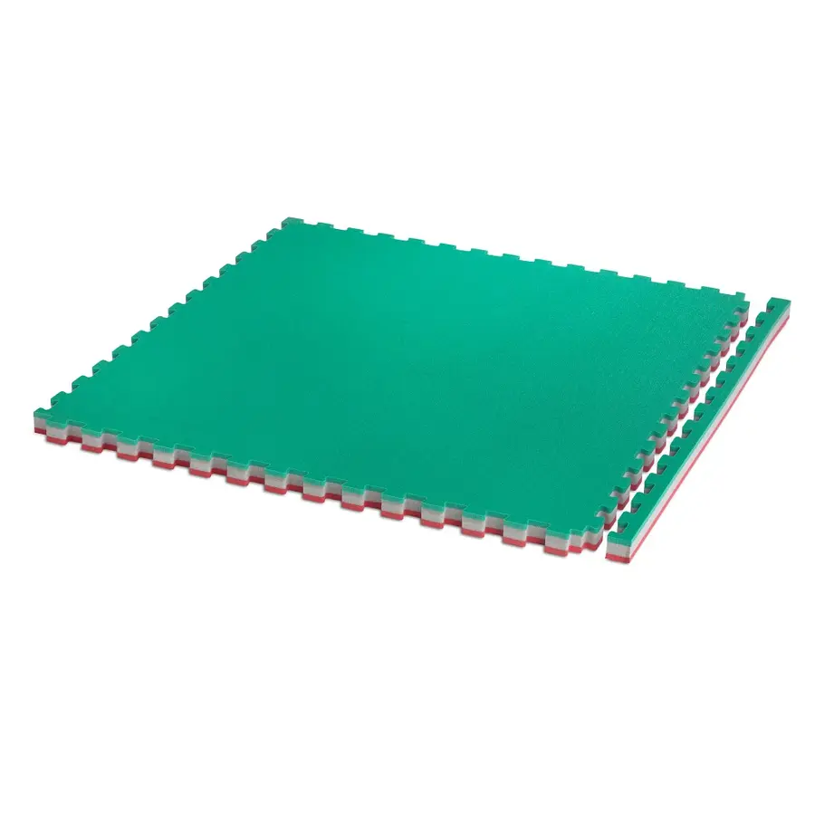 Kampsportmatte 100x100x4 cm Tatami original flettematte,  inkl kant 