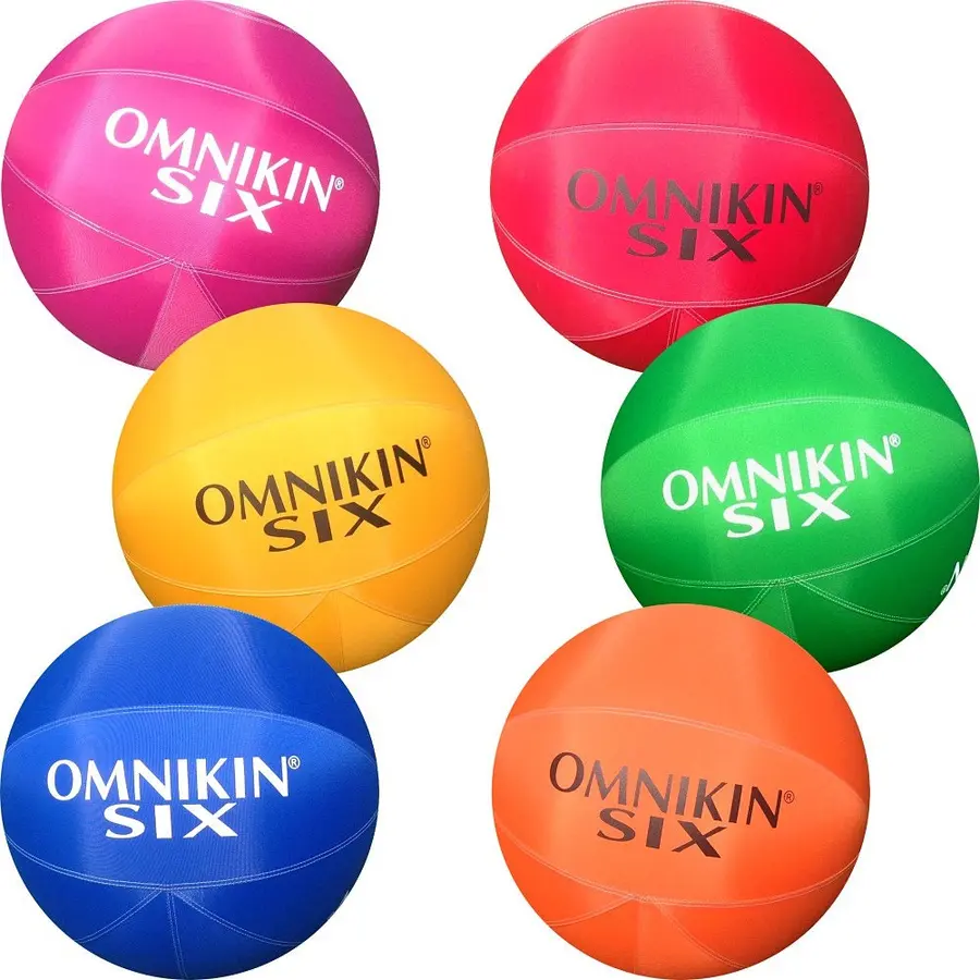 Omnikin® SIX Ballpakke | 6 stk. Lette Omnikin baller (46 cm) i 6 farger 