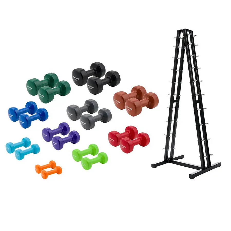 Sport-Thieme Vinyl Manual sett 1-10 kg med stativ 