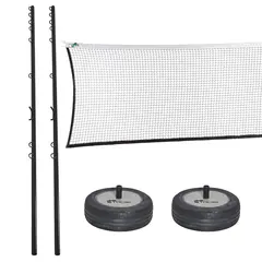 Badminton- og volleyballstativ Stolper 250 cm | Nett 600 x 76 cm