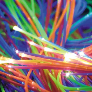 Fiberoptikk UV 100 tråder 200 cm | Lyskilde inkludert