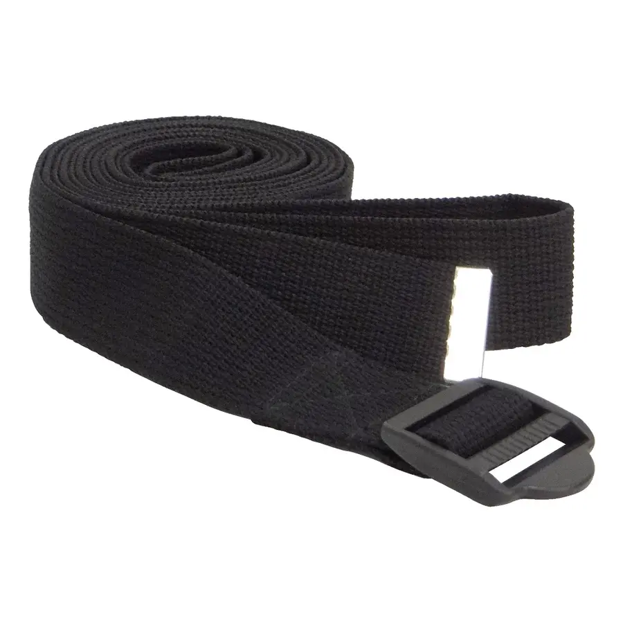 Yoga Strap 2,44 m | Svart Yogabelte i polyester 