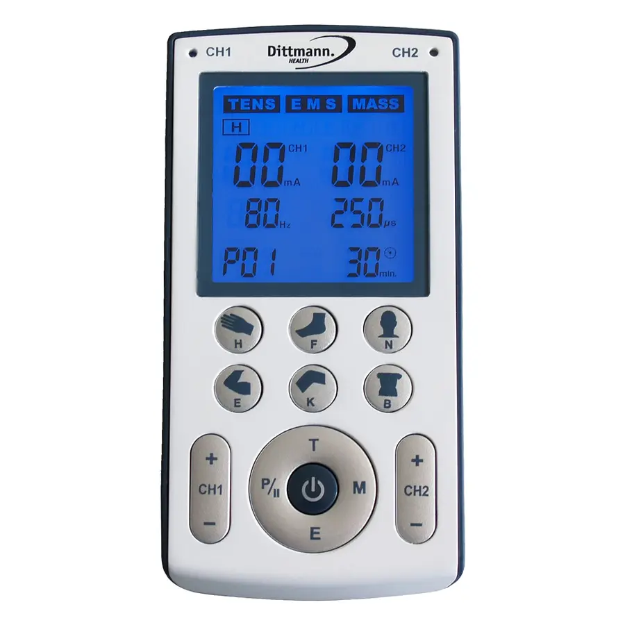 TENS EMS Apparat TEN 250 8 elektroder | Flere programinstillinger 