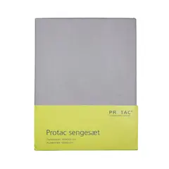 Protac Sengesett Lys Grå Bomull