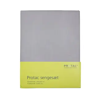 Protac Sengesett Lys Grå Bomull