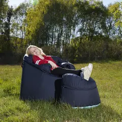 Kulestol SenSit® Nature med puff For personer opptil 180 cm | Marineblå