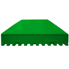 H&#248;ydehoppmatte med plattform | Gr&#248;nn 400 x 250 x 60 cm