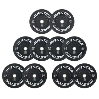 Vektskivesett Bumper SKI 120 kg 2 stk à 20 kg | 15 kg | 10 kg | 5 kg