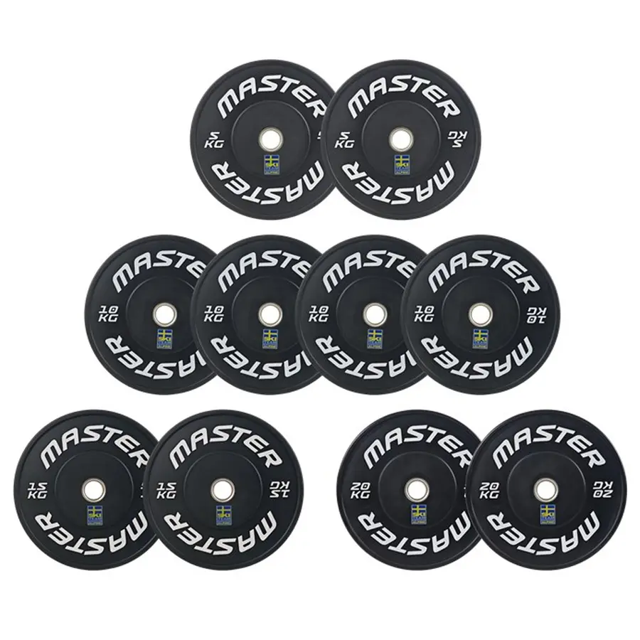 Vektskivesett Bumper SKI 120 kg 2 stk à 20 kg | 15 kg | 10 kg | 5 kg 