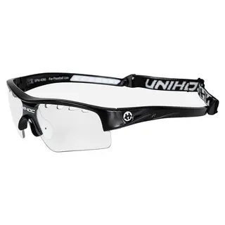 Innebandybriller Unihoc Victory Junior Beskyttelsesbriller | Svart/ Hvit