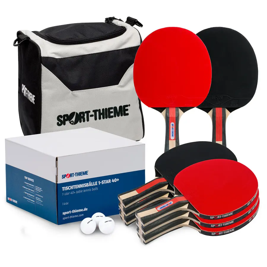 Bordtennissett Competiton ITTF 8 racketer | 144 hvite baller |  bag 