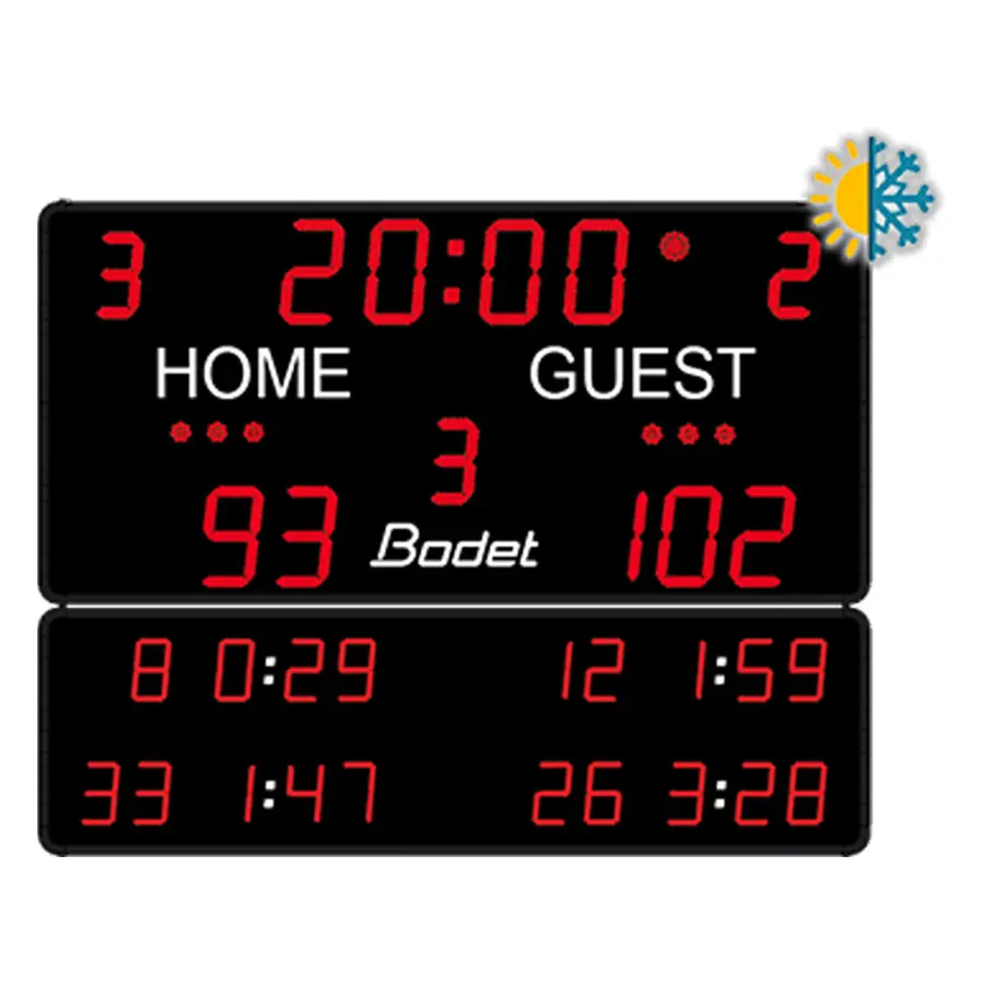 Resultattavle Bodet BTX6125 MS Multisport | 206 x 163,5 x 8,45 cm 