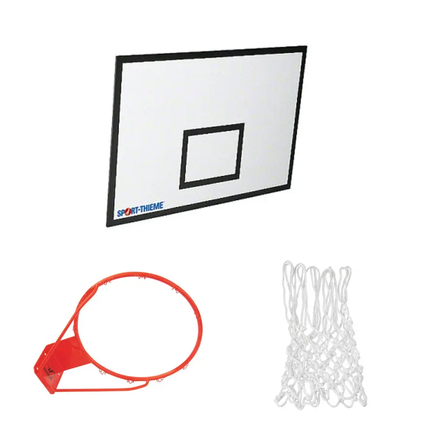 Basketballsett med kurv, nett  og plate 