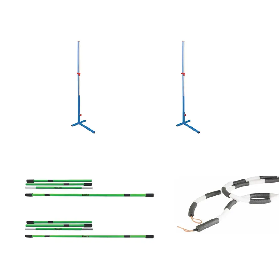 Høydehoppsett 1 stativ | 2 lister fellbar | 1 skumlist 
