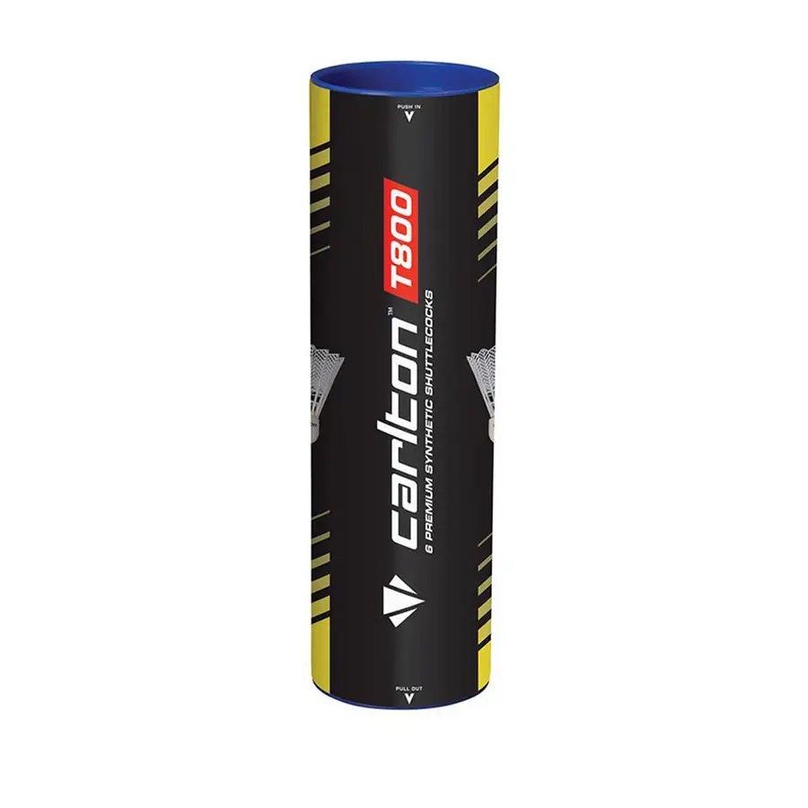 Badmintonball Carlton T800 hvit/blå 6 stk | Til skolespill og trening 