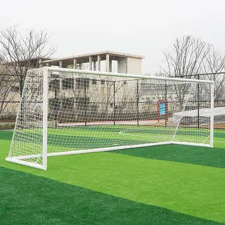 Fotballmål 5x2 m 7'er | Hvitt | Oval profil