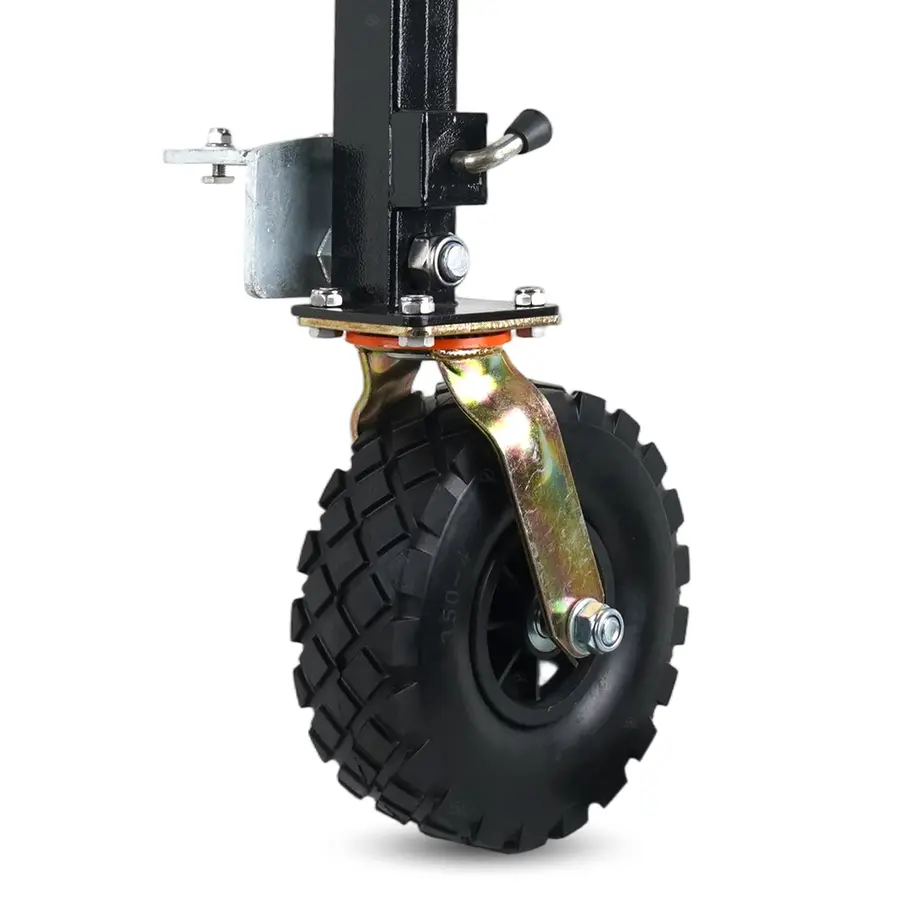 Fotballmål 7' er med hjul 360 grader 5x2 m | Hvitt | Oval profil 