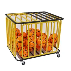 Ballvogn 80x60x100 cm med lokk og lås Praktisk oppbevaringsvogn