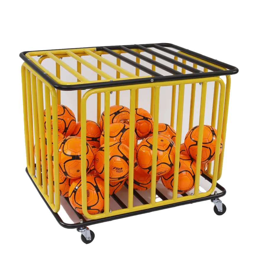 Ballvogn 80x60x100 cm med lokk og lås Praktisk oppbevaringsvogn 