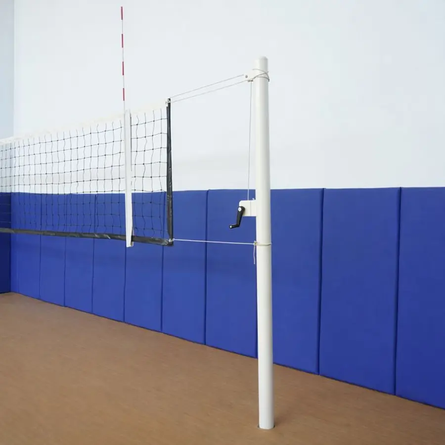 Beachvolleyballstolper med nett Justerbare stolper | Med skrallestrammer 