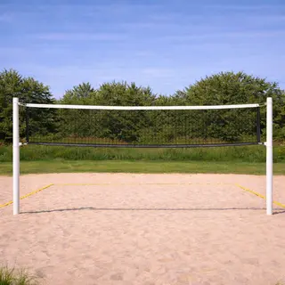 Beachvolleyballstolper med nett Justerbar høyde | Bakkehylser