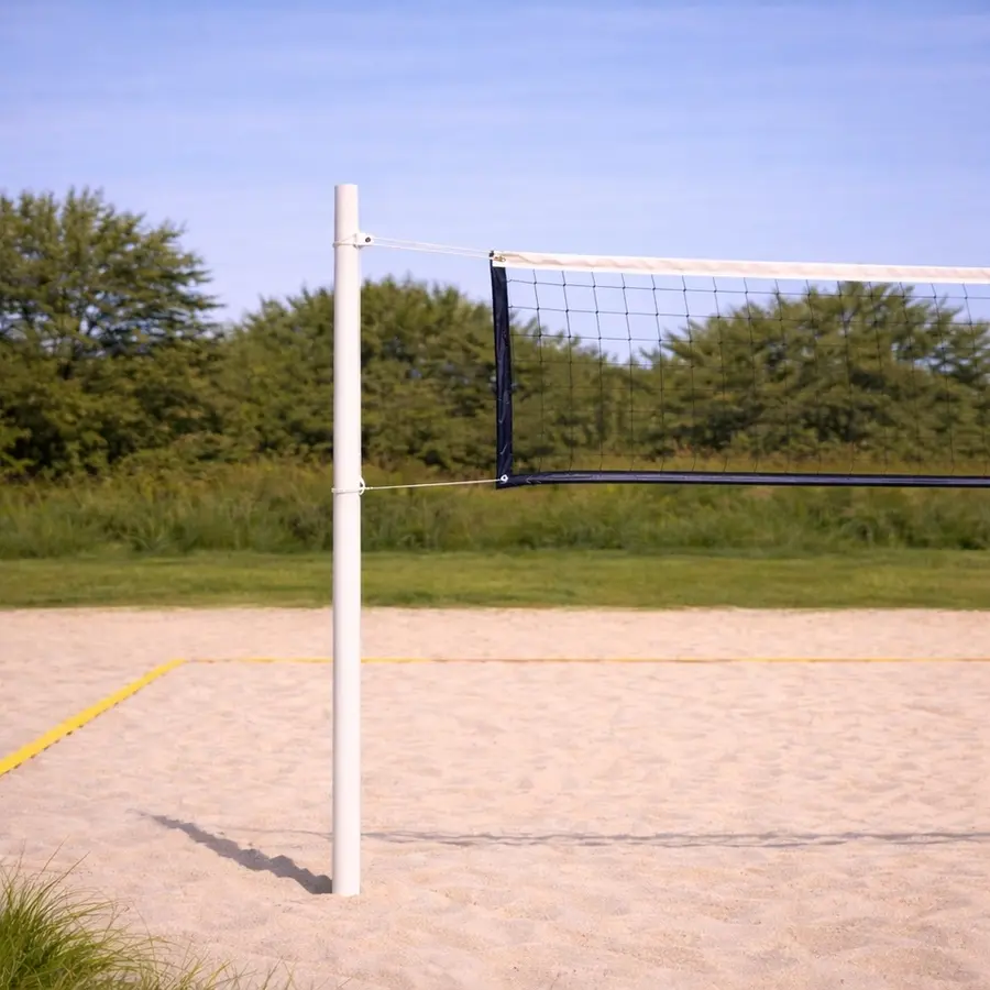 Beachvolleyballstolper med nett Justerbare stolper | Med skrallestrammer 