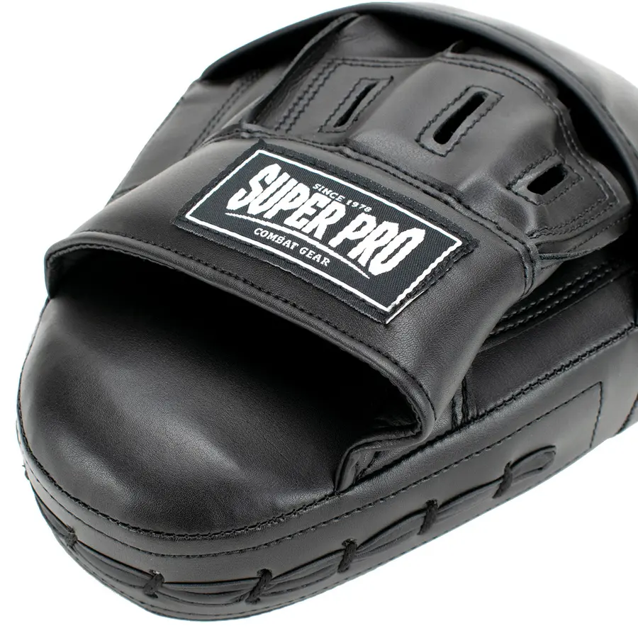 Super Pro Curved Punch Pads 1 par treningspads | svart/ hvit 