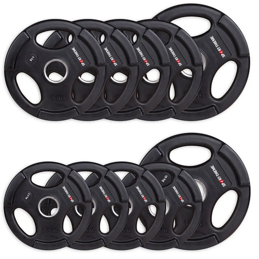 Vektpakke PU-belagt 50 kg | 50mm 4x2,5kg | 4x5kg | 2x10 kg 