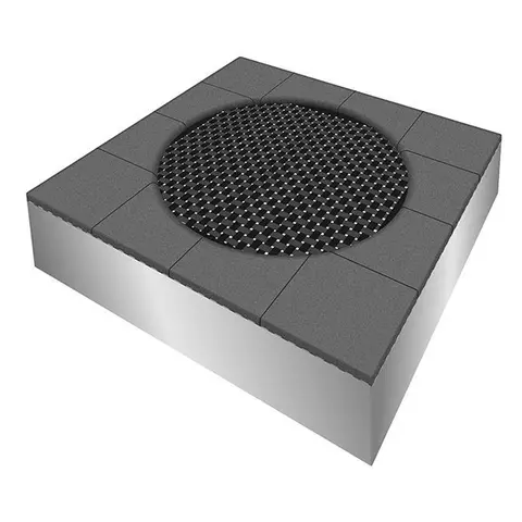 Nedfelt trampoline Playground XL Rund | Til offentlige lekeplasser