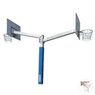 Basketballstativ Fair Play Duo 2.0 120x90 cm | To h&#248;yder | Dunkeringer