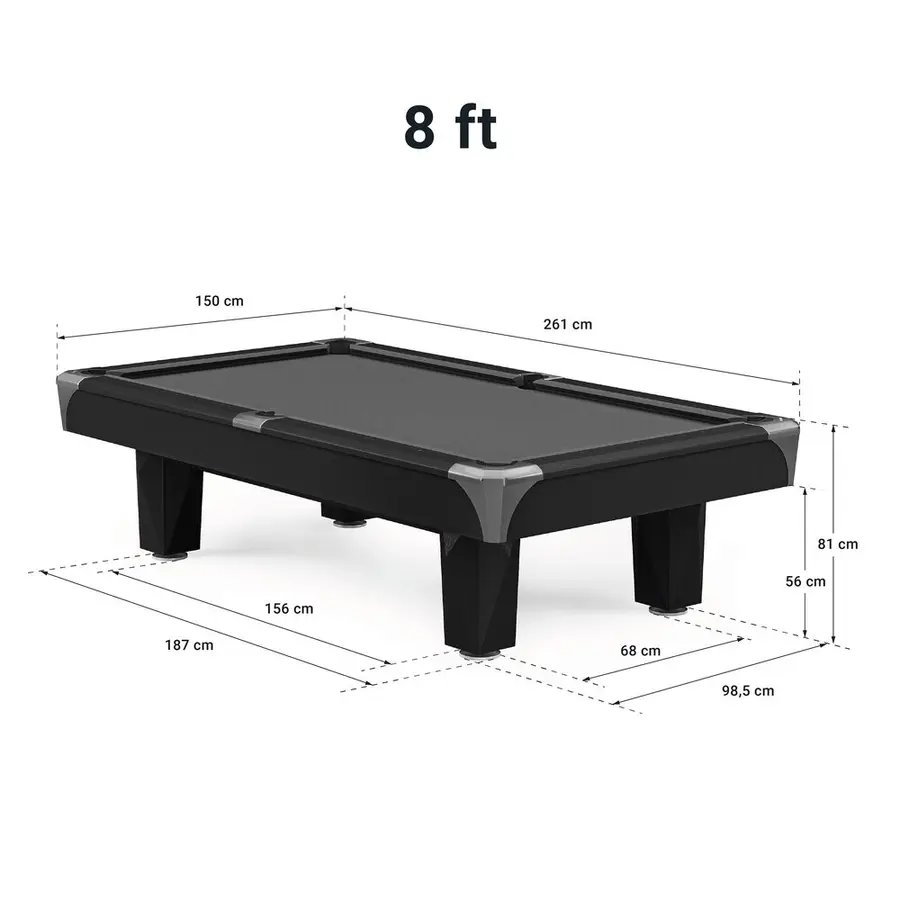 Biljardbord Master Skifer 8 fot Eplegrønn Simonis 860 duk 