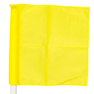 Flagg til hjørnestolpe 30 mm Gul 40x40 cm hjørneflagg