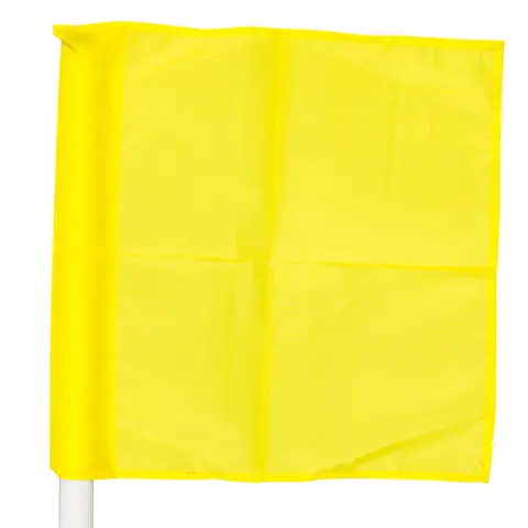 Flagg til hjørnestolpe 30 mm Gul 40x40 cm hjørneflagg