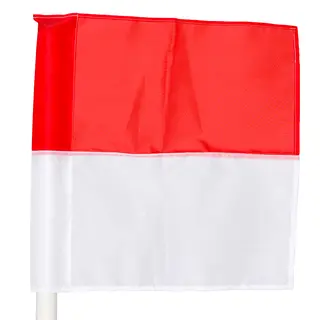Flagg til hjørnestolpe 30 mm Rød/hvit 40x40 cm hjørneflagg