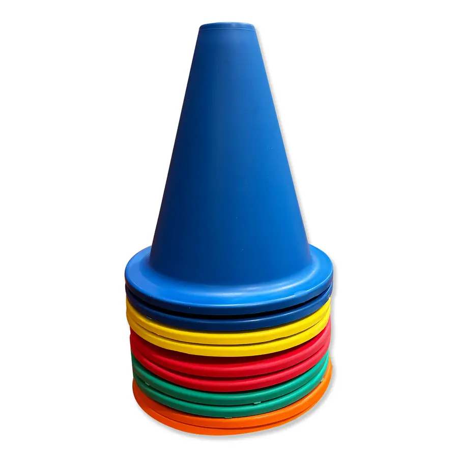 Markeringskjegler 10 stk | 15 cm Sett med 10 kjegler i assorterte farger 