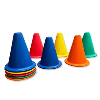 Markeringskjegler 10 stk | 15 cm Sett med 10 kjegler i assorterte farger