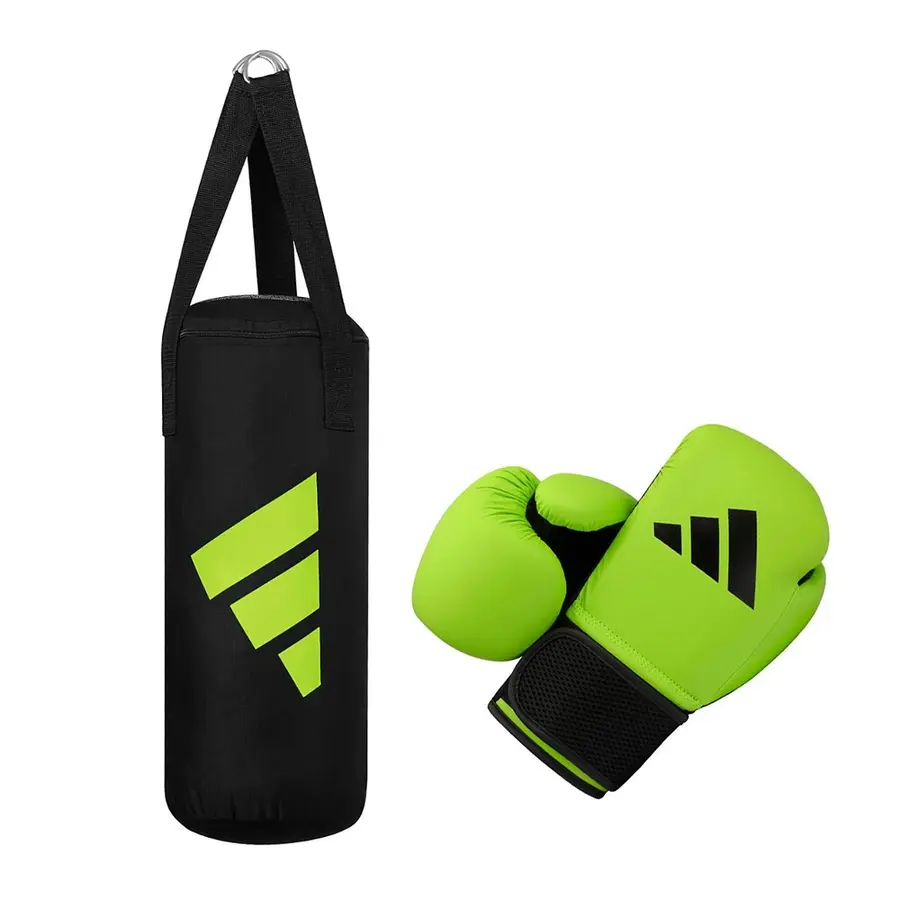 Boksesett Adidas Youth Boxing Kit 8 oz Boksesekk | Boksehansker | Svart/grønn 