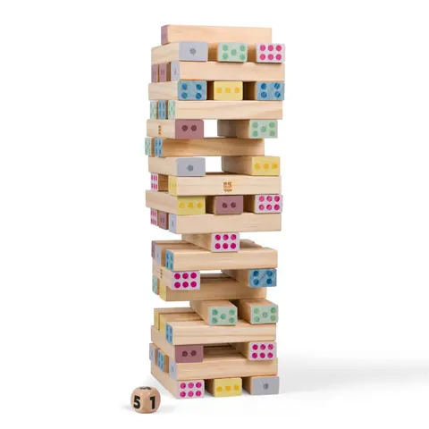 Giant Jenga Nummer Stablespill Samarbeid | Koordinasjon | Konsentrasjon