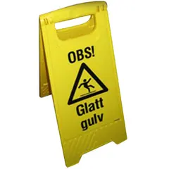 Skilt flyttbar med tekst - Vasking pågår Varselskilt med symbol og tekst