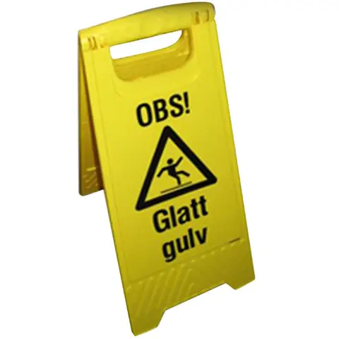 Skilt flyttbar med tekst - Vasking pågår Varselskilt med symbol og tekst