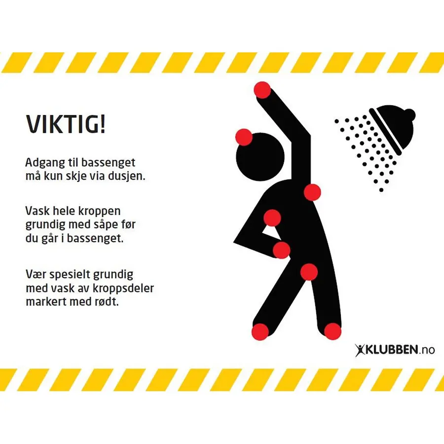 Skilt A3 - vaskeanvisning Hvitt skilt med svart tekst 