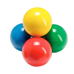 Freeball - 6,5 cm 4 stk. | Lett gummiball | Lateksfrie