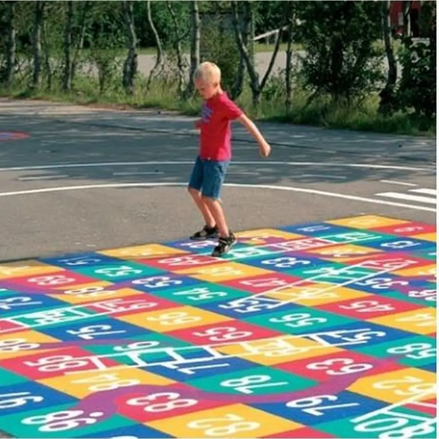 Asfaltmaling Stigespillet Størrelse 5 x 5 meter 