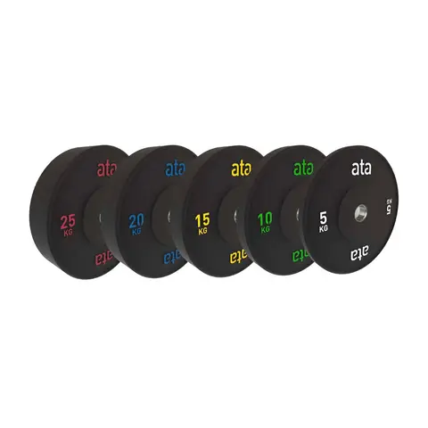 ata Pro Elite Bumper Plate Pakke 150 kg Passer 50 mm vektstenger