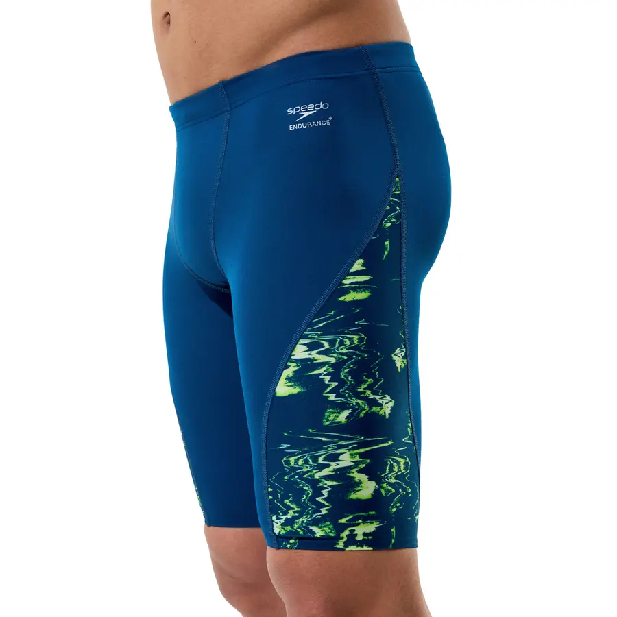 Spliced Printed Jammer Badebukse 34 Speedo | Teal/Gul | Endurance+ 
