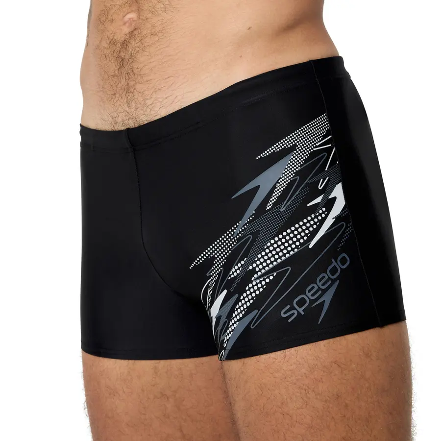 Medley Logo Aquashort Badebukse 32 Speedo | Svart/Grå | Enduraflex 