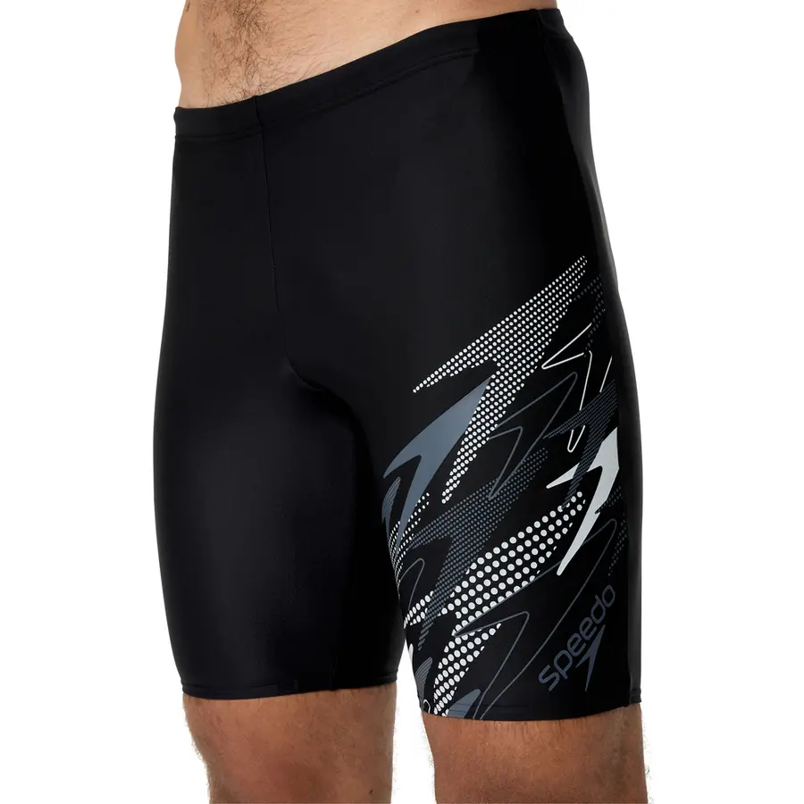 Medley Logo Jammer Badebukse 38 Speedo | Svart/Grå | Enduraflex 