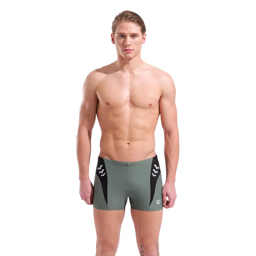 Steplogo Swim Short Badebukse 30 Arena | Grønn/Svart | MaxFit ECO 