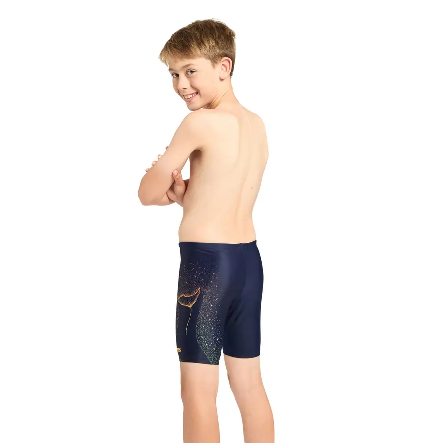 Raywave Mid Jammer Badebukse 128cm Zoggs | Blå/Flerfarget | Ecolast 